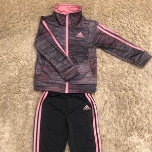 Toddler Grey and Pink sweatsuit